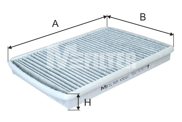 Filtre, air de l'habitacle MFILTER K 931C