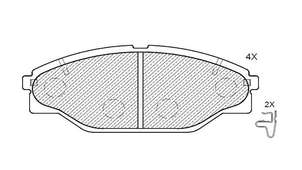 Kit de plaquettes de frein, frein à disque KLAXCAR FRANCE 24704z