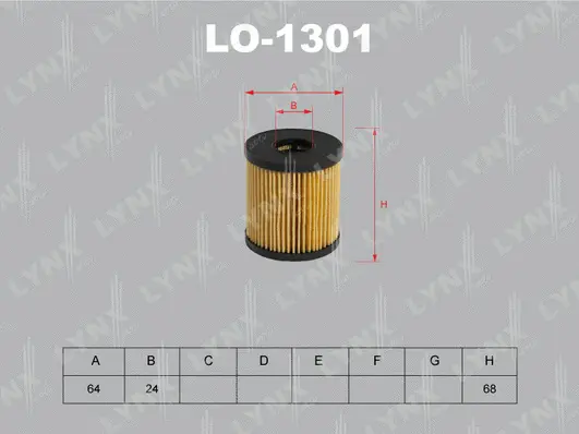 Filtre à huile LYNXAUTO LO-1301