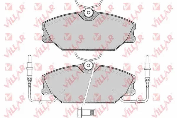 Kit de plaquettes de frein, frein à disque VILLAR 626.0258