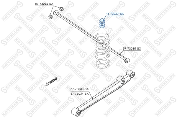 Butée élastique, suspension STELLOX 11-73027-SX