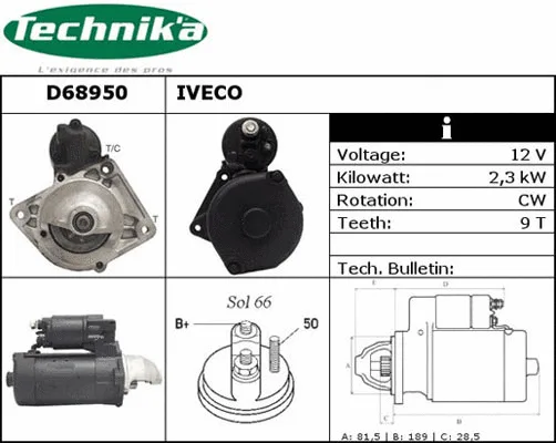 Démarreur Technika D68950