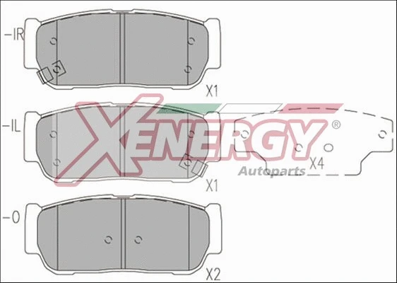 Kit de plaquettes de frein, frein à disque AP XENERGY X41233