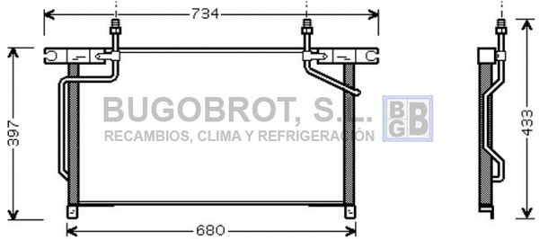 Condenseur, climatisation BUGOBROT 62-DN5213