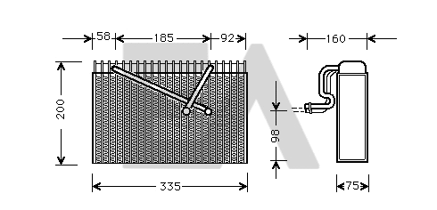 Évaporateur climatisation EACLIMA 43B54003