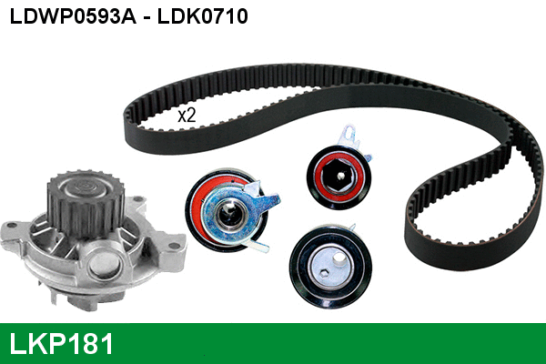 Pompe à eau + kit de courroie crantée LUCAS LKP181