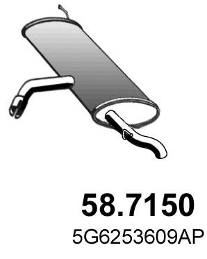 Silencieux arrière ASSO 58.7150