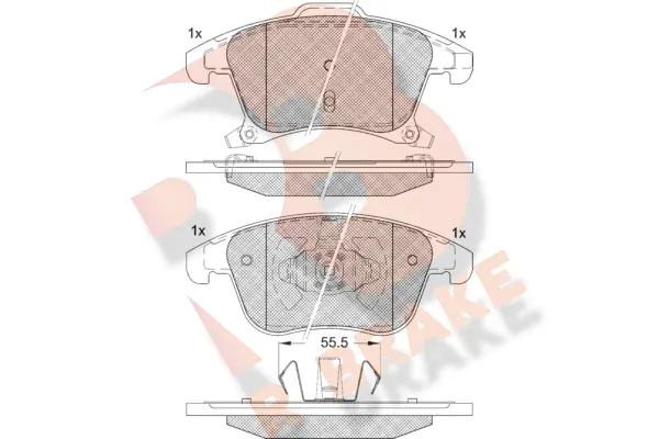 Kit de plaquettes de frein, frein à disque R BRAKE RB2231