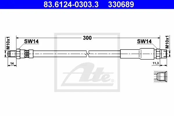 Flexible de frein ATE-APAC 83.6124-0303.3