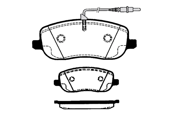 Kit de plaquettes de frein, frein à disque Technika 01195