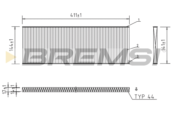 Filtre, air de l'habitacle BREMSI FC1532C