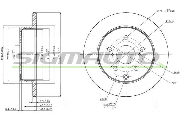 Disque de frein SIGMAUTO DBB846S