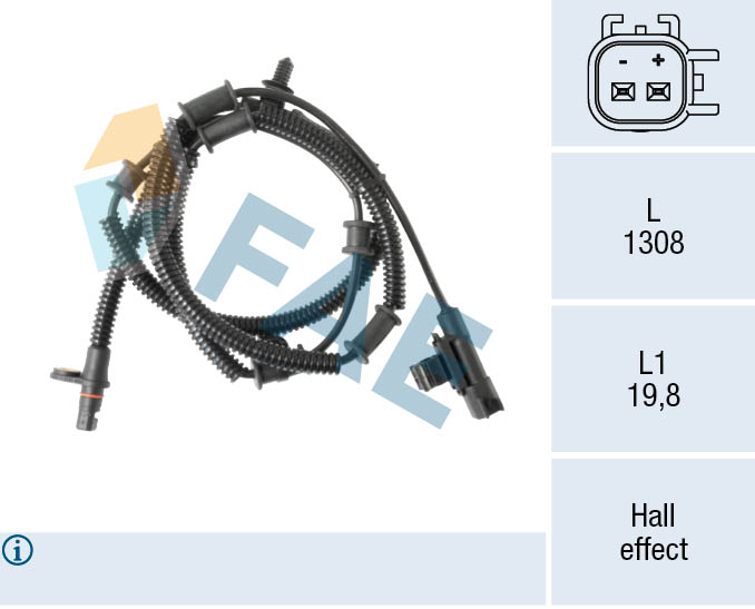 Capteur, vitesse de roue FAE 78670