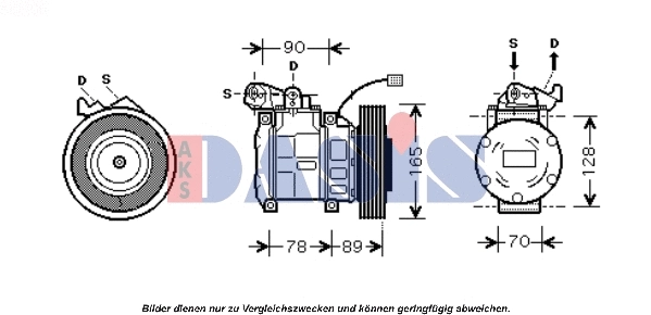 Compresseur, climatisation AKS DASIS 851674N