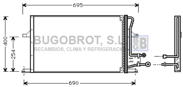Condenseur, climatisation BUGOBROT 62-FD5227