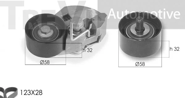 Kit de courroie crantée TREVI AUTOMOTIVE KD1316