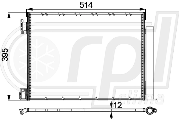 Condenseur, climatisation RPL QUALITY APCDNI0066