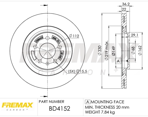 Disque de frein FREMAX BD-4152