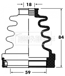 Jeu de joints-soufflets, arbre de commande BORG & BECK BCB2820