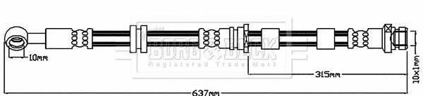 Flexible de frein BORG & BECK BBH8040