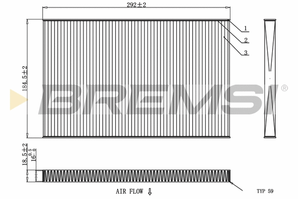 Filtre, air de l'habitacle BREMSI FC1404