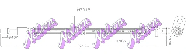 Flexible de frein KAWE H7342