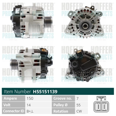 Alternateur HOFFER H55151139