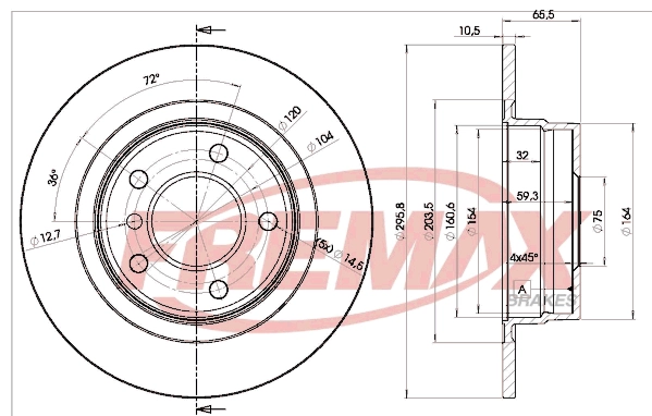 Disque de frein FREMAX BD-1725