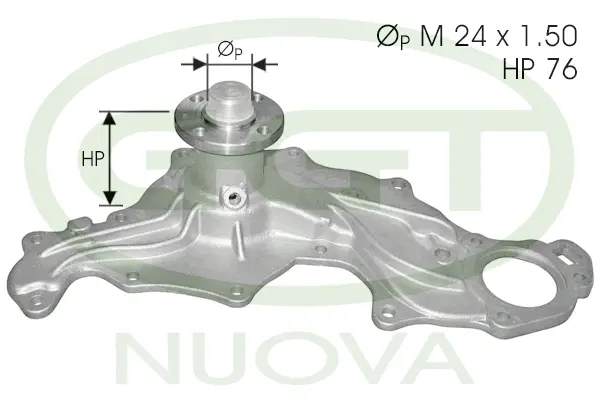 Pompe à eau, refroidissement du moteur GGT PA12063