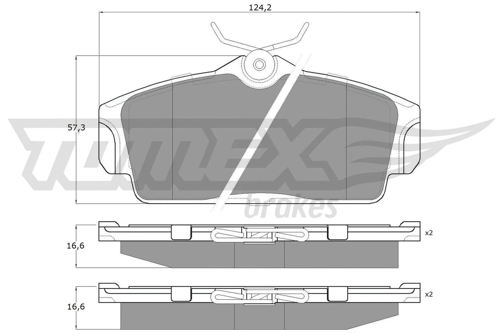 Kit de plaquettes de frein, frein à disque TOMEX Brakes TX 12-92