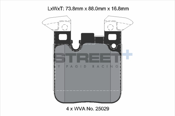 Kit de plaquettes de frein, frein à disque PAGID Racing T8105SP2001