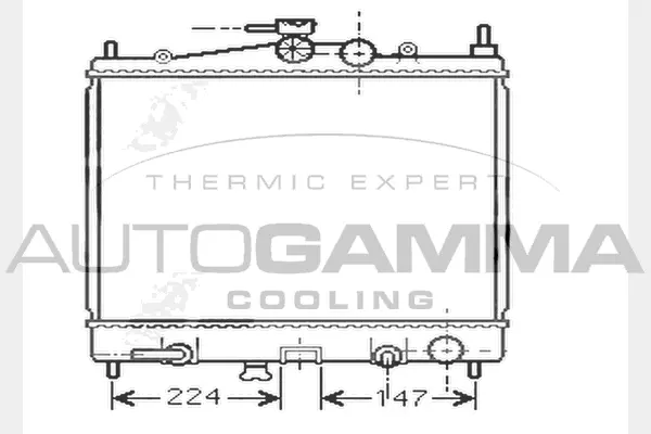 Radiateur, refroidissement du moteur AUTOGAMMA 104599