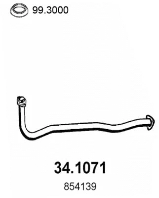 Tuyau d'échappement ASSO 34.1071