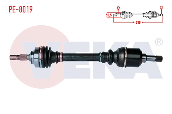 Arbre de transmission VEKA PE-8019