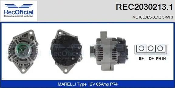 Alternateur RECOFICIAL REC2030213.1