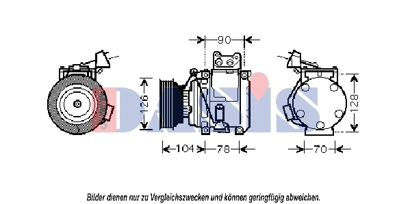 Compresseur, climatisation AKS DASIS 851034N