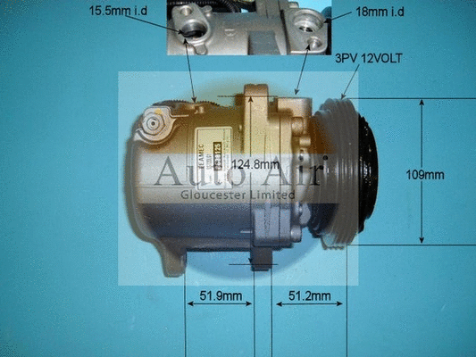 Compresseur, climatisation AUTO AIR GLOUCESTER 14-7002R
