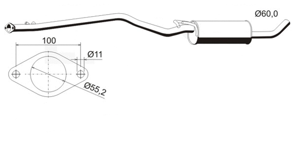 Silencieux central VEGAZ GmbH FS-615ERNS