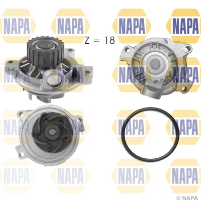 Pompe à eau, refroidissement du moteur NAPA NWP1016