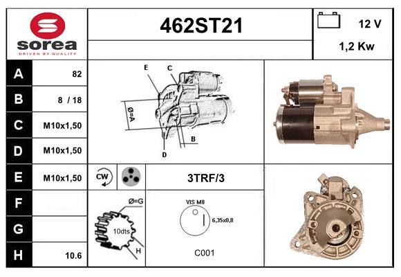 Démarreur STARTCAR 462ST21