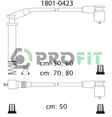 Kit de câbles d'allumage PROFIT 1801-0423