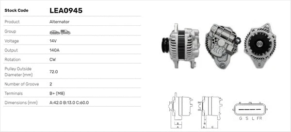 Alternateur LUSA LEA0945