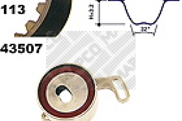 Kit de courroie crantée MAPCO 23507