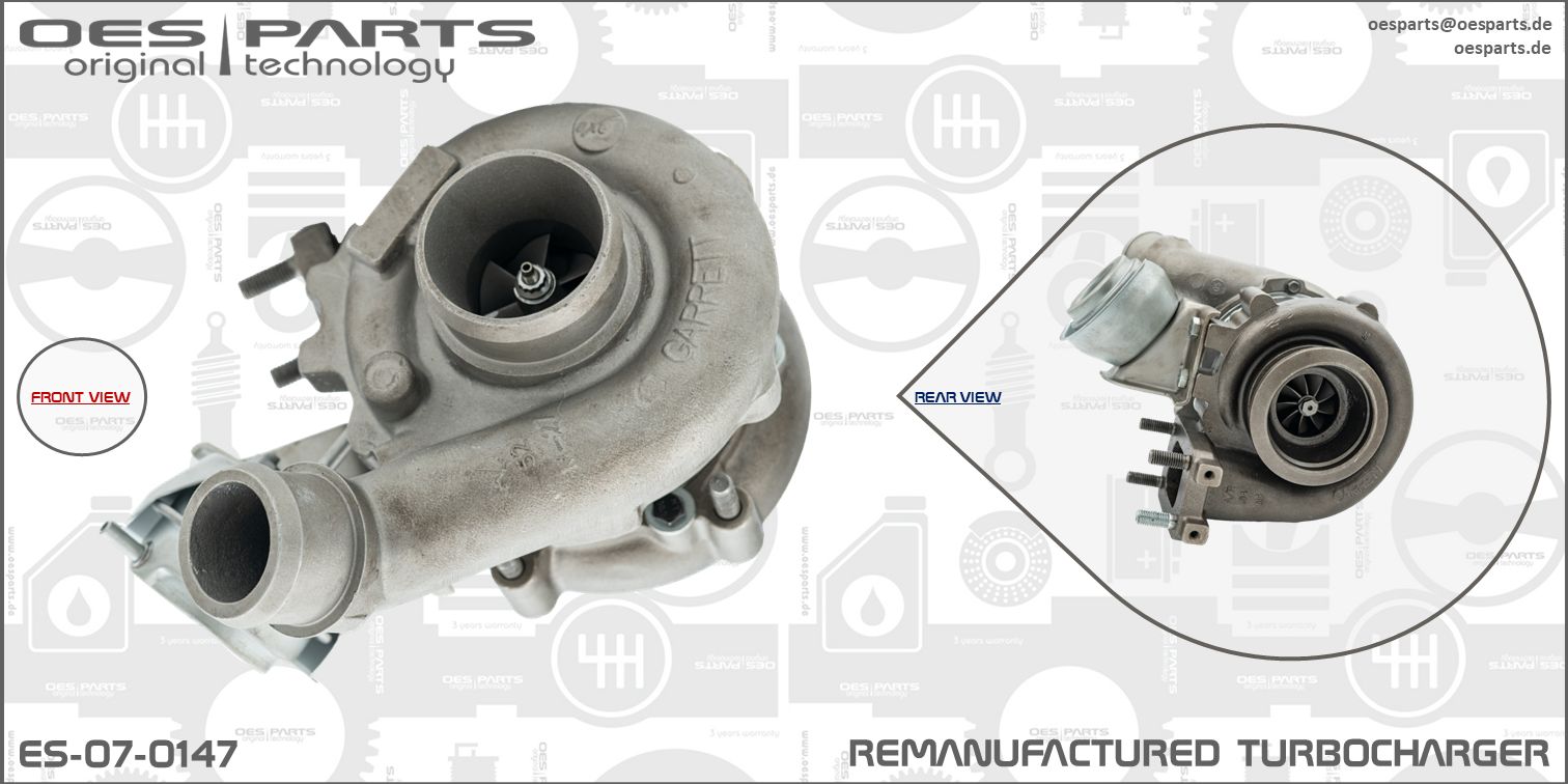 Turbocompresseur, suralimentation OES PARTS ES-07-0147