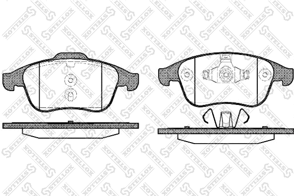 Kit de plaquettes de frein, frein à disque STELLOX 002 002-SX