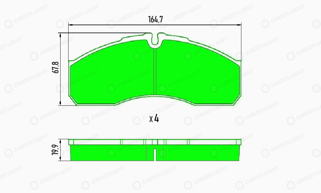 Kit de plaquettes de frein, frein à disque Automotive Adriado GLBP022HD