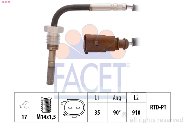 Capteur, température des gaz FACET 22.0272