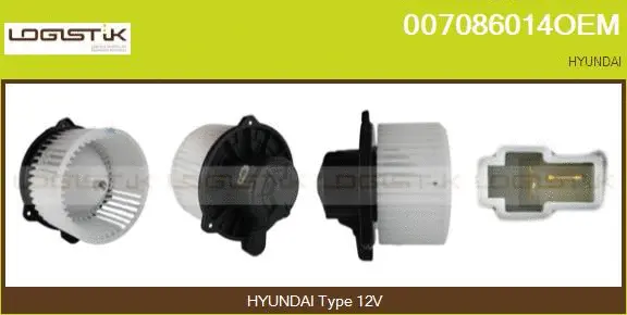 Pulseur d'air habitacle LGK 007086014OEM