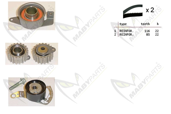 Kit de courroie crantée MABYPARTS OBK010212
