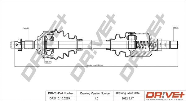 Arbre de transmission Dr!ve+ DP2110.10.0229